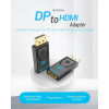 Адаптер Vention DisplayPort Male to HDMI Female Adapter Black (HBMB0) - зображення 3