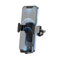 Автотримач для телефона HOCO CA103 vertical and horizontal air outlet gravity car holder Black Metal Gray (Цвет Black Metal Grey) - фото № 3