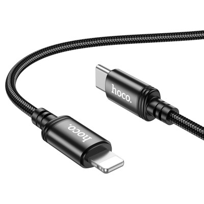 Кабель HOCO X89 Wind PD charging data cable iP(packaged) Black (6931474784308) - зображення 1