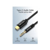 Кабель Перехідник Vention Type-C to 3.5mm Male Spring Audio Cable 1M Black Metal Type (BGABF) - изображение 7