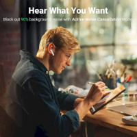Бездротові навушники UGREEN WS106 HiTune T3 Active Noise-Cancelling Wireless Earbuds (White)(UGR-90206) (Колір Белый) - фото № 7