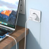 Мережевий зарядний пристрій BOROFONE BA68A Glacier single port charger set(iP) 10.5W White (7068)- № 2