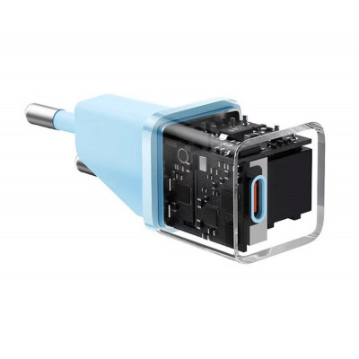 Мережевий зарядний пристрій Baseus GaN5 Fast Charger(mini) 1C 20W EU Blue - зображення 5