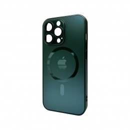 Чохол для смартфона AG Glass Matt Frame Color MagSafe Logo for Apple iPhone 13 Pro Cangling Green