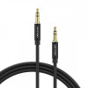 Аудіокабель Vention 3.5mm Male to Male Audio Cable 2M Black Aluminum Alloy Type (BAXBH) (Черный)- № 3