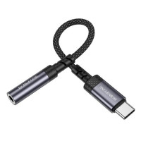 Перехідник BOROFONE BV24 Graceful digital audio converter cable Type-C to 3.5mm Metal Grey (Колір Metal Gray) - фото № 6