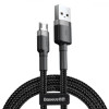 Кабель Baseus Cafule Cable USB For Micro 2.4A 1м Серый+Черный (CAMKLF-BG1)