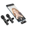 Бездротова мікрофонна система BOROFONE BFK15 Dual-mic lavalier wireless digital microphone (iP/Type-C) Black (7073)- № 6