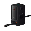 Мережевий зарядний пристрій Baseus PowerCombo Digital PowerStrip 2AC+1U+1C+Retractable-C 65W with 1.5m power cord EU Black - изображение 2