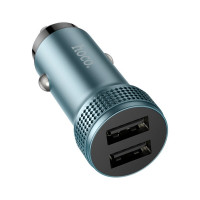 Автомобільний зарядний пристрій HOCO Z49 Level dual port car charger Metal Gray (Колір Metal Gray) - фото № 2