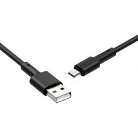 Кабель BOROFONE BX31 USB to Micro 2.4A, 1m, silicone, TPE connectors, Black (Цвет Черный) - фото № 2