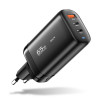 Мережевий зарядний пристрий Essager Shining 65W GaN Travel Charger 2 Type-c+USB-A EU, черный (ECT2CA-MYB01) (ECT2CA-MYB01)