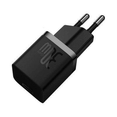 Мережевий зарядний пристрій Baseus GaN5 Fast Charger(mini) 1C 30W EU Black - изображение 2