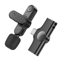 Бездротова мікрофонна система BOROFONE BFK12 Trophy lavalier wireless digital microphone Type-C Black (Колір Черный) - фото № 2