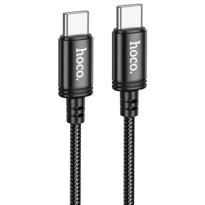 Кабель HOCO X89 Wind 60W charging data cable Type-C to Type-C(unpackaged) Black - зображення 1
