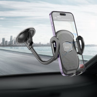 Автотримач для телефона HOCO H10 General car holder(windshield) Black (Колір 7073) - фото № 7