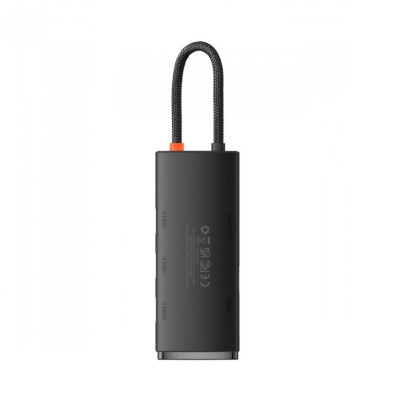USB-концентратор Baseus Lite Series 5-Port Type-C HUB Docking Station (Type-C to HDMI+USB3.0*3+PD) Black (WKQX040001) - зображення 2