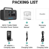Портативна зарядна станція Bluetti EB70 (720Wh) (Колір 7073) - фото № 5