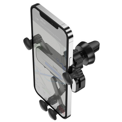 Тримач для мобільного HOCO CA102 Manner gravity linkage car holder Black - изображение 5