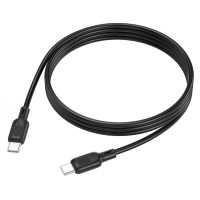 Кабель BOROFONE BX113 Lenny 60W silicone charging data cable C to C(L=1M) Black (Колір 7073) - фото № 4