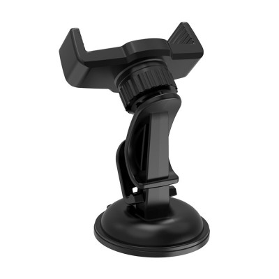 Тримач для мобільного HOCO CA40 Refined suction cup base in-car dashboard phone holder Black - зображення 2