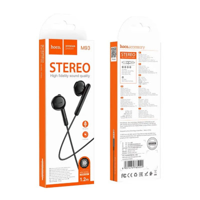 Навушники HOCO M93 wire control earphones with microphone Black (6931474765222) - изображение 6