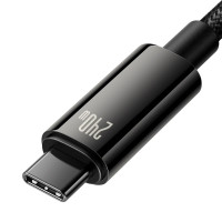 Кабель Baseus Tungsten Gold Fast Charging Data Cable Type-C to Type-C 240W 3m Black (Колір 7073) - фото № 6