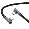 Кабель BOROFONE BU50 elbow magnetic 60W charging data cable Type-C to Type-C 1m Black (Черный)- № 2