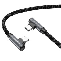 Кабель BOROFONE BU50 elbow magnetic 60W charging data cable Type-C to Type-C 1m Black (Колір Черный) - фото № 2