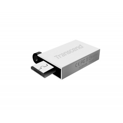 Flash Transcend USB 2.0 JetFlash 380 microUSB OTG 64Gb Silver - изображение 5