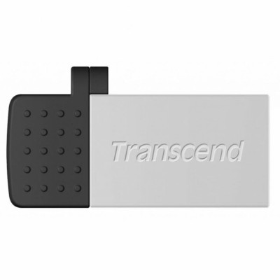 Flash Transcend USB 2.0 JetFlash 380 microUSB OTG 64Gb Silver - изображение 1
