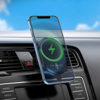 Автотримач для телефона з БЗП BOROFONE BH201 magnetic wireless fast charging car holder (Цвет Черный) - фото № 3