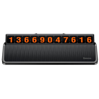 Паркувальна карта Baseus hermit Temporary Parking Number Card Dark Grey - зображення 1