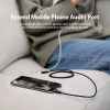 Аудіокабель подовжувач Vention Cotton Braided 3.5mm Audio Extension Cable 0.5M Black Metal Type (Black)- № 2