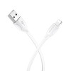 Кабель BOROFONE BX19 USB to iP 2.4A, 1m, PVC, TPE connectors, White (7068)- № 2