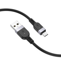 Кабель HOCO X109 Energy silicone charging data cable Micro (L=1M) Black (Цвет 7073) - фото № 3