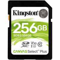Карта пам'яті SDXC (UHS-1 U1) Kingston Canvas Select Plus 256Gb class 10 V10 (R-100MB/s)