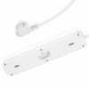 Мережевий подовжувач HOCO NS1 Aura 4-bit extension cable socket(including 1C2A PD20W fast charge) White (Білий)- № 2