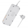 Мережевий подовжувач HOCO AC22 Sunlight 4-bit(PD30W/1C3A) desktop socket(EU/GER) Black (Черный)- № 3