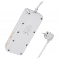 Мережевий подовжувач HOCO AC22 Sunlight 4-bit(PD30W/1C3A) desktop socket(EU/GER) Black (Цвет Черный) - фото № 3