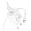 Мережевий зарядний пристрій BOROFONE BAS42A Potential single-port QC3.0 charger set(Type-C) 18W White (Белый)- № 5