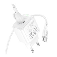 Мережевий зарядний пристрій BOROFONE BAS42A Potential single-port QC3.0 charger set(Type-C) 18W White (Цвет Белый) - фото № 5