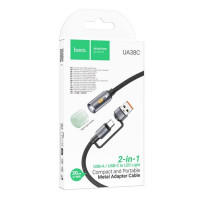 Кабель-світильник HOCO UA38C USB/Type-C to LED light adapter cable Black (Цвет 7073) - фото № 2