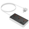 Мережевий подовжувач HOCO AC8A Storm 3-position socket(PD30W/1C3A) Black (Черный)- № 3