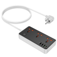 Мережевий подовжувач HOCO AC8A Storm 3-position socket(PD30W/1C3A) Black (Цвет Черный) - фото № 3