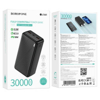 Зовнішній акумулятор BOROFONE BJ56B Graceful 22.5W+PD20W fully compatible power bank(30000mAh) Black (Колір 7073) - фото № 2
