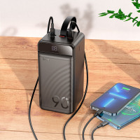 Зовнішній акумулятор HOCO J123D Element 22.5W+PD20W fully compatible power bank with digital display(90000mAh) Black (Цвет Черный) - фото № 7