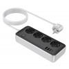 Мережевий подовжувач HOCO AC22 Sunlight 4-bit(PD30W/1C3A) desktop socket(EU/GER) Black (Черный)- № 4