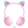 Бездротові навушники HOCO W27 Cat ear wireless headphones Pink (Розовый)- № 4