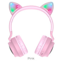 Бездротові навушники HOCO W27 Cat ear wireless headphones Pink (Колір Розовый) - фото № 4